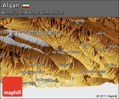 Physical Panoramic Map of Algan