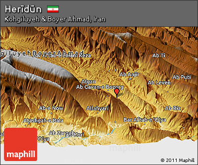 Physical Panoramic Map of Herīdūn
