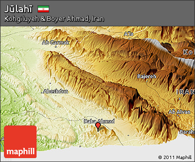 Physical Panoramic Map of Jūlahī