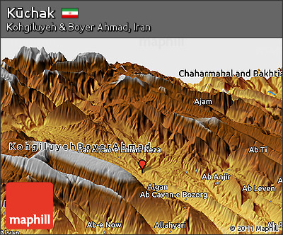 Physical Panoramic Map of Kūchak