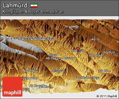 Physical Panoramic Map of Lahmūrd