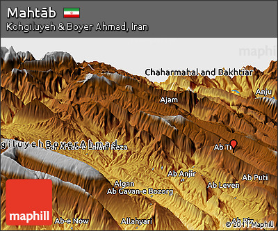 Physical Panoramic Map of Mahtāb
