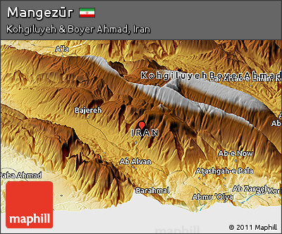 Physical Panoramic Map of Mangezūr