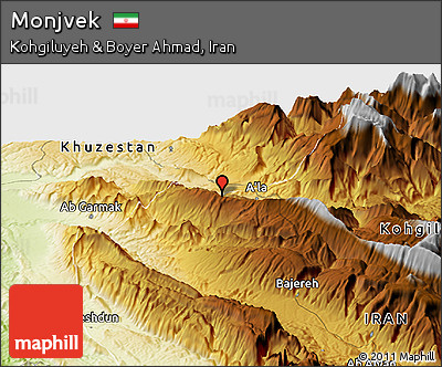 Physical Panoramic Map of Monjvek