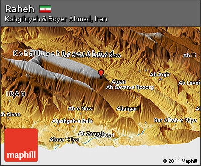 Physical Panoramic Map of Raheh