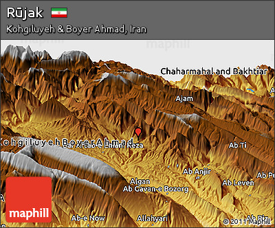 Physical Panoramic Map of Rūjak