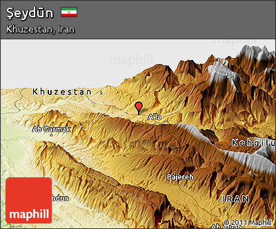 Physical Panoramic Map of Şeydūn