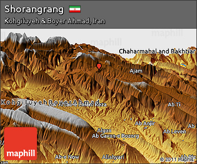 Physical Panoramic Map of Shorangrang