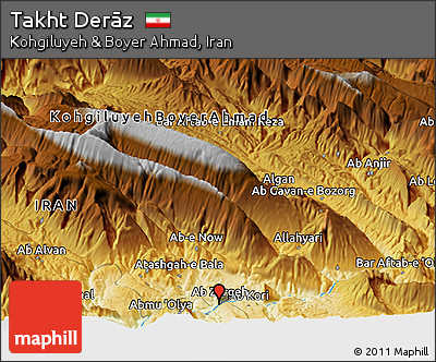 Physical Panoramic Map of Takht Derāz