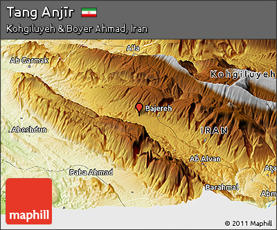 Physical Panoramic Map of Tang Anjīr