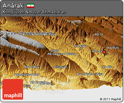 Physical Panoramic Map of Anārak