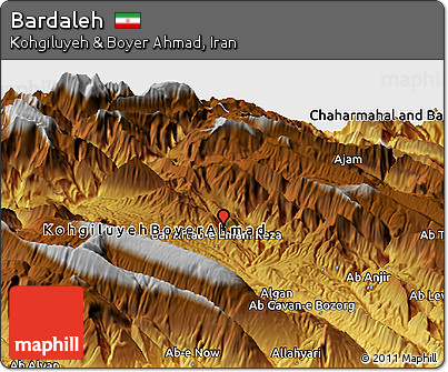 Physical Panoramic Map of Bardaleh