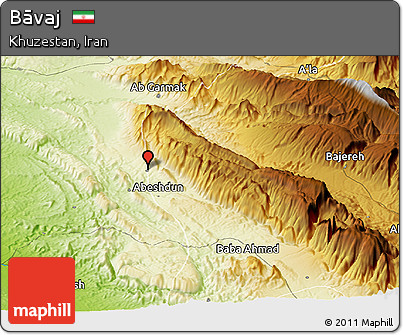 Physical Panoramic Map of Bāvaj