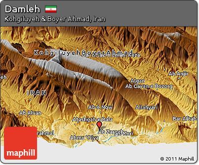 Physical Panoramic Map of Damleh