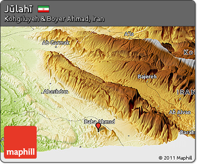 Physical Panoramic Map of Jūlahī