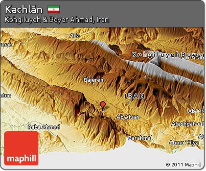Physical Panoramic Map of Kachlān