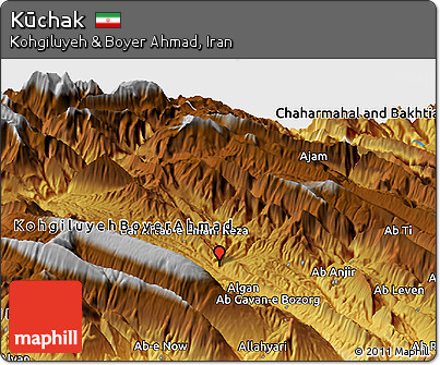 Physical Panoramic Map of Kūchak