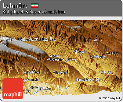 Physical Panoramic Map of Lahmūrd
