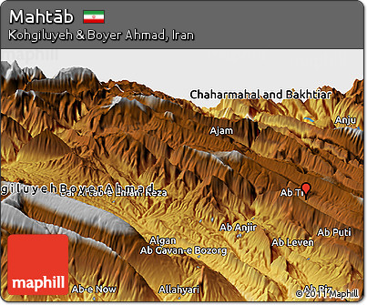 Physical Panoramic Map of Mahtāb