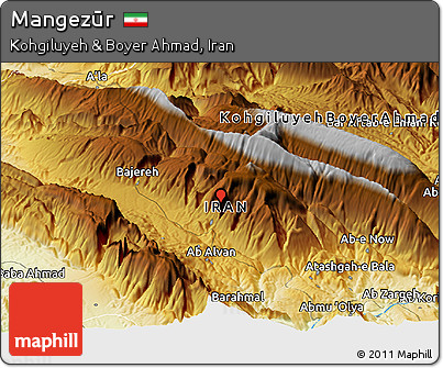 Physical Panoramic Map of Mangezūr