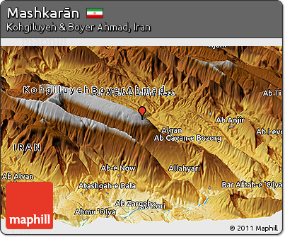 Physical Panoramic Map of Mashkarān