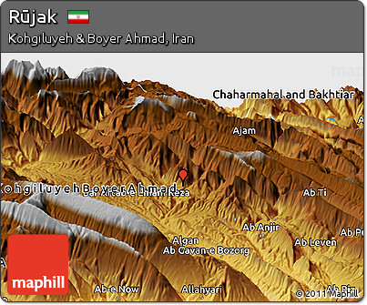 Physical Panoramic Map of Rūjak