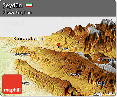 Physical Panoramic Map of Şeydūn
