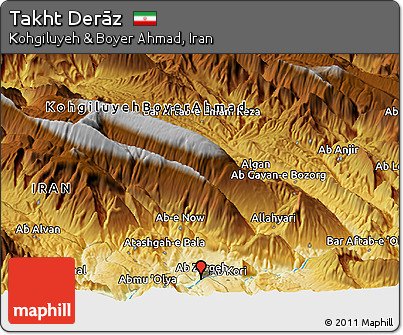 Physical Panoramic Map of Takht Derāz
