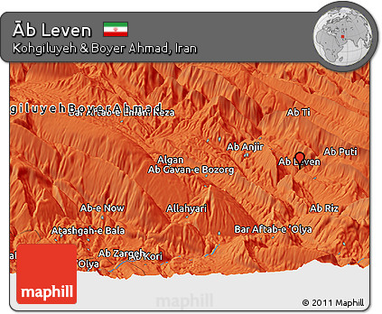 Political Panoramic Map of Āb Leven