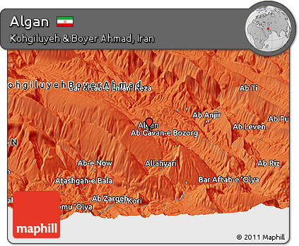 Political Panoramic Map of Algan