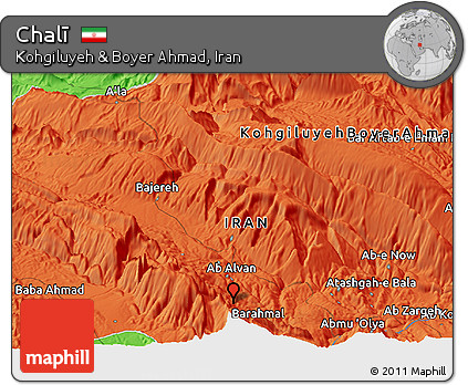 Political Panoramic Map of Chalī