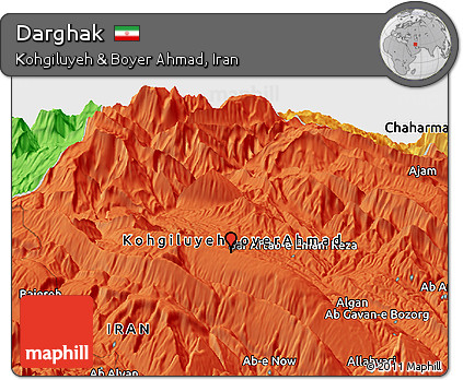 Political Panoramic Map of Darghak