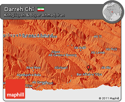 Political Panoramic Map of Darreh Chī