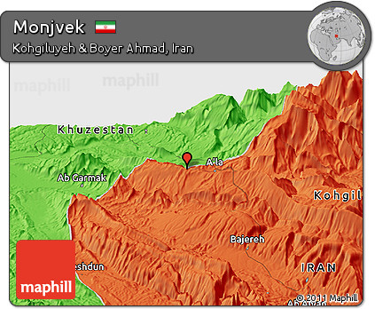 Political Panoramic Map of Monjvek