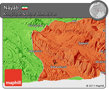 Political Panoramic Map of Nāyāb