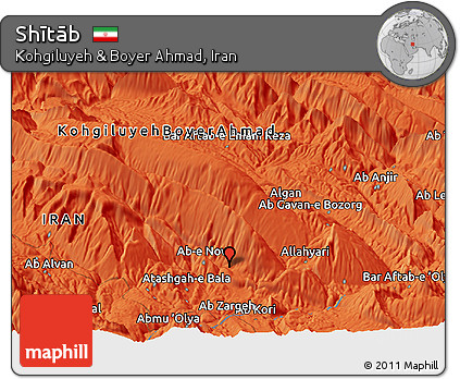 Political Panoramic Map of Shītāb