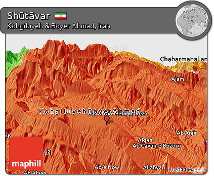 Political Panoramic Map of Shūtāvar