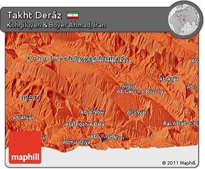 Political Panoramic Map of Takht Derāz