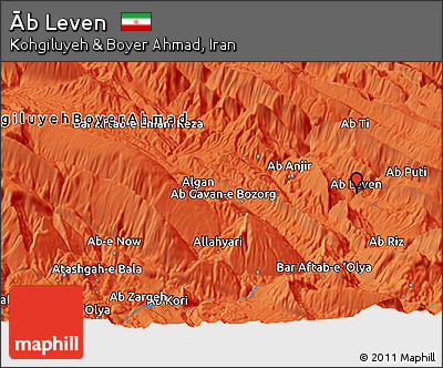 Political Panoramic Map of Āb Leven