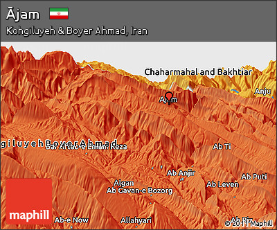 Political Panoramic Map of Ājam