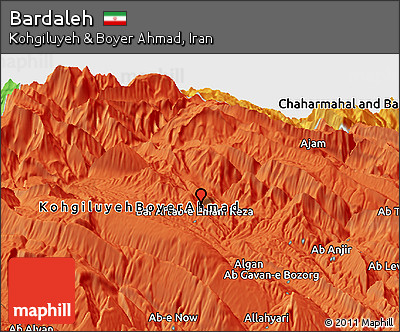 Political Panoramic Map of Bardaleh