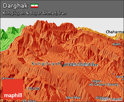 Political Panoramic Map of Darghak