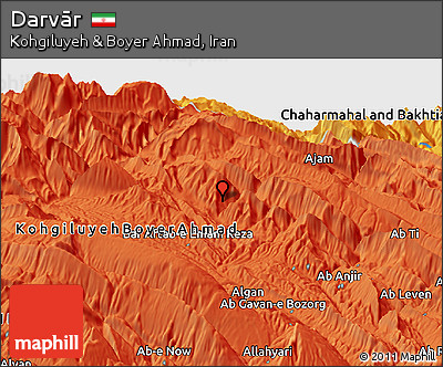 Political Panoramic Map of Darvār