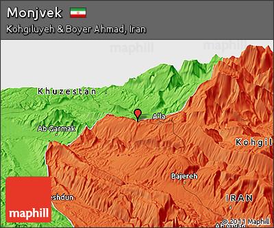 Political Panoramic Map of Monjvek