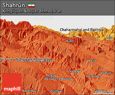 Political Panoramic Map of Shahrūn