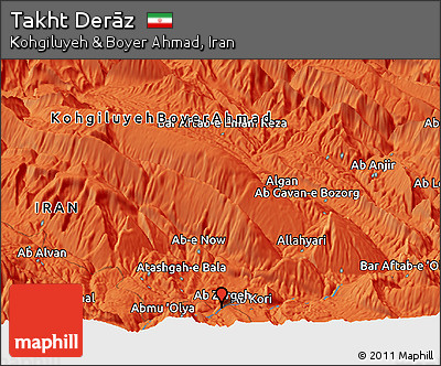 Political Panoramic Map of Takht Derāz
