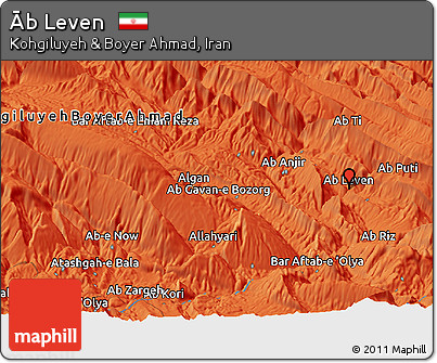 Political Panoramic Map of Āb Leven