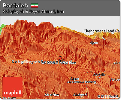 Political Panoramic Map of Bardaleh