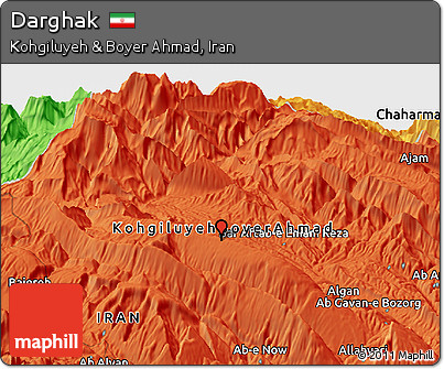 Political Panoramic Map of Darghak