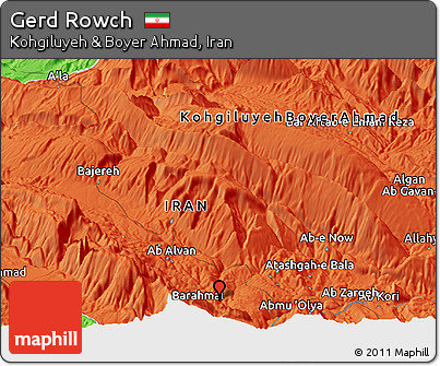 Political Panoramic Map of Gerd Rowch